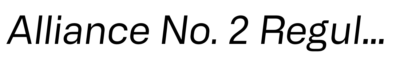 Alliance No. 2 Regular Italic